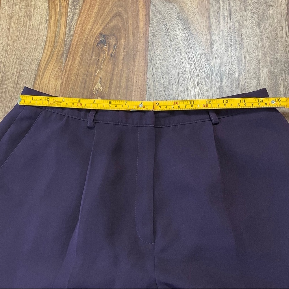 Worthington Lined Purple Straight Leg Trousers Sz 16 Business‎ Feminine Colorful - Picture 10 of 13